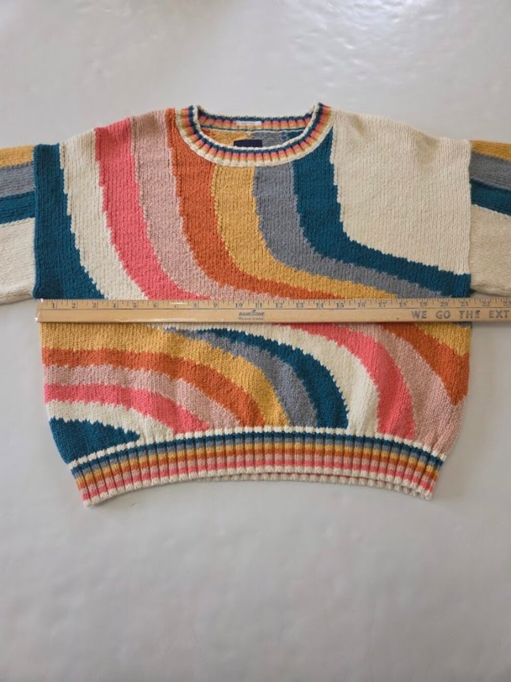 Mother The Itsy Crop Jumper Sweater Cotton Hypnotize Me Multicolor L - Picture 13 of 14